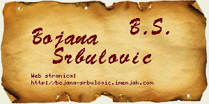 Bojana Srbulović vizit kartica